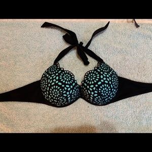BLACK & TEAL BIKINI TOP⭐️